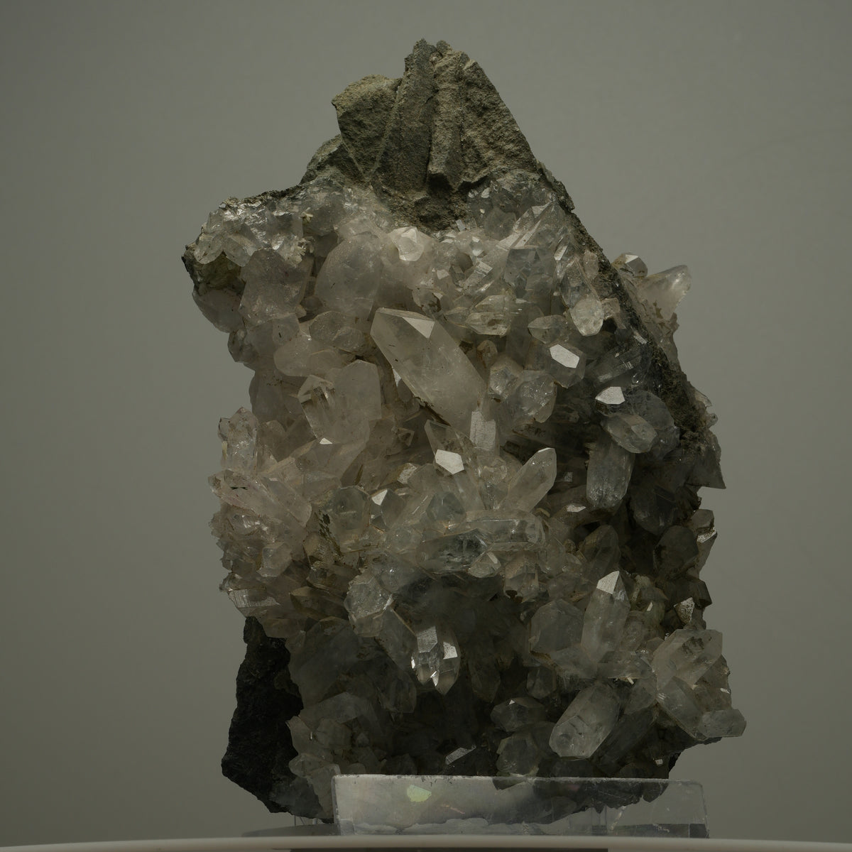 XL Chlorit Quarz, Prehnit, Analcim auf Matrix Stufe Streep Mine, Namibia 134*90*38mm #14489
