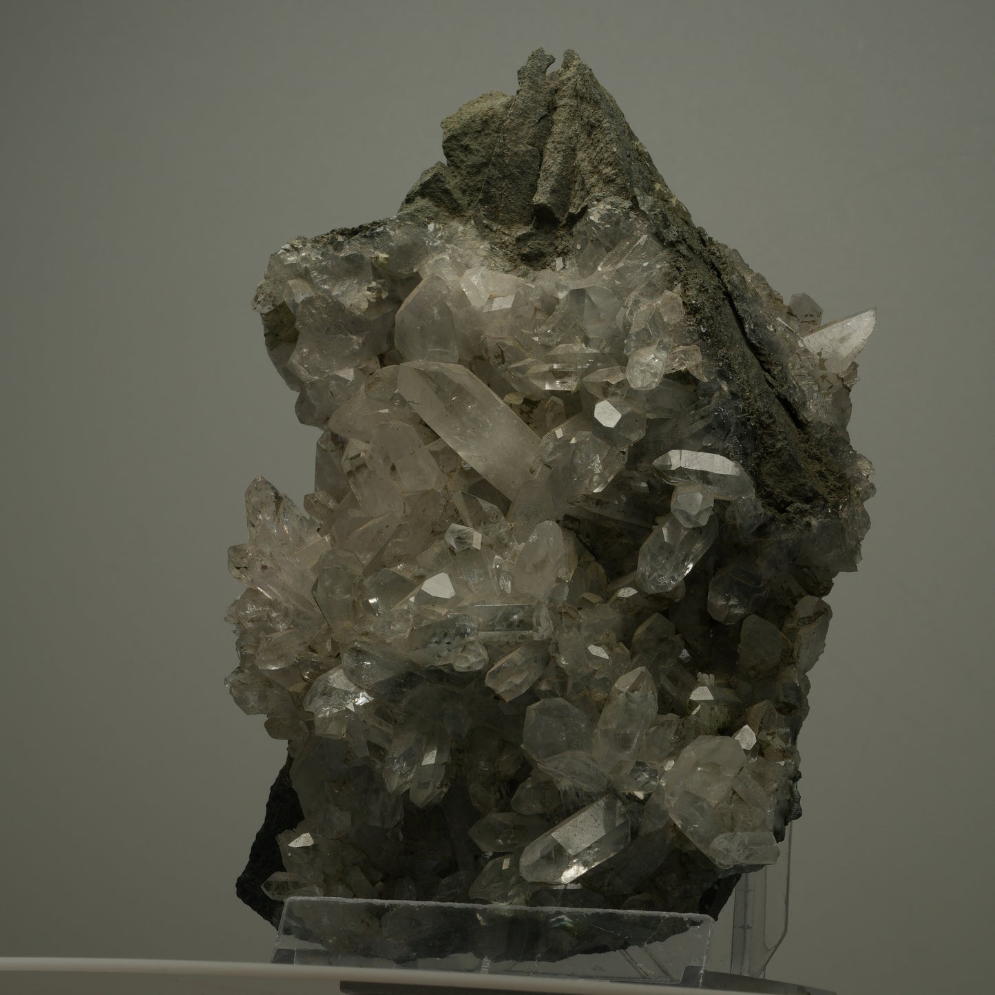 XL Chlorit Quarz, Prehnit, Analcim auf Matrix Stufe Streep Mine, Namibia 134*90*38mm #14489