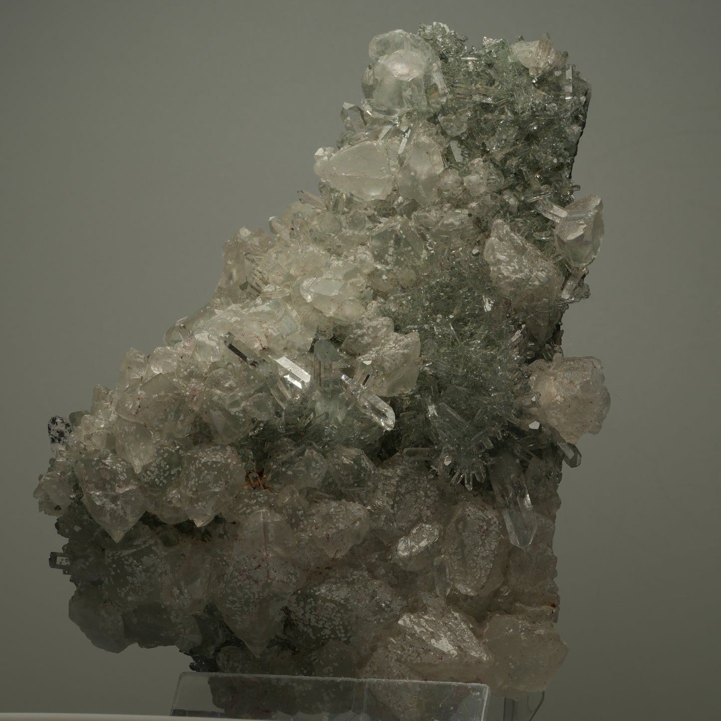 XL Harlekin Starburst Quarz, Calcit, Analcim auf Matrix Streep Mine, Namibia 144*107*67mm #14490