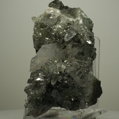XL Harlekin Starburst Quarz, Amethyst, Epidot auf Matrix Streep Mine, Namibia 134*73*75mm #14493
