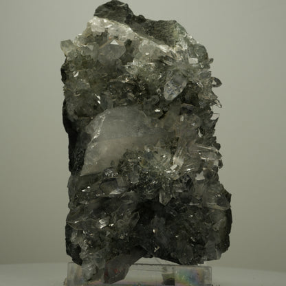 XL Harlekin Starburst Quarz, Amethyst, Epidot auf Matrix Streep Mine, Namibia 134*73*75mm #14493