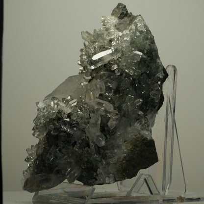 XL Harlekin Starburst Quarz, Amethyst, Epidot auf Matrix Streep Mine, Namibia 134*73*75mm #14493