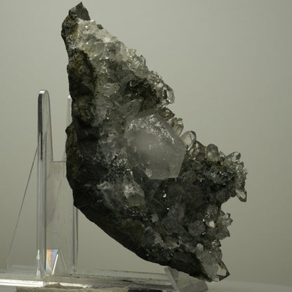 XL Harlekin Starburst Quarz, Amethyst, Epidot auf Matrix Streep Mine, Namibia 134*73*75mm #14493