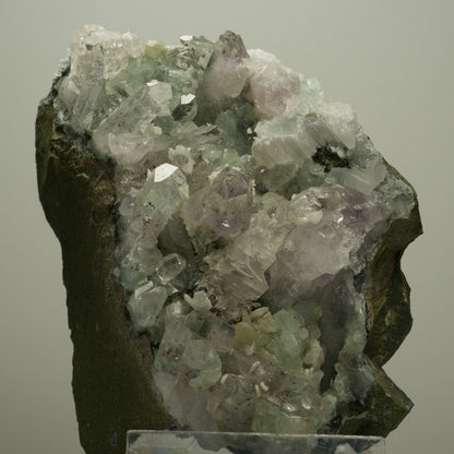 XL Harlekin Amethyst, Prehnit, Calcit, Epidot auf Matrix Streep Mine, Namibia 128*101*63mm #14494