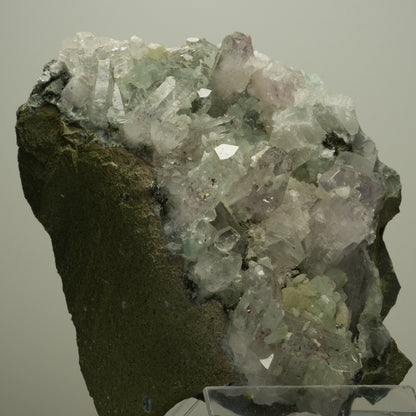 XL Harlekin Amethyst, Prehnit, Calcit, Epidot auf Matrix Streep Mine, Namibia 128*101*63mm #14494