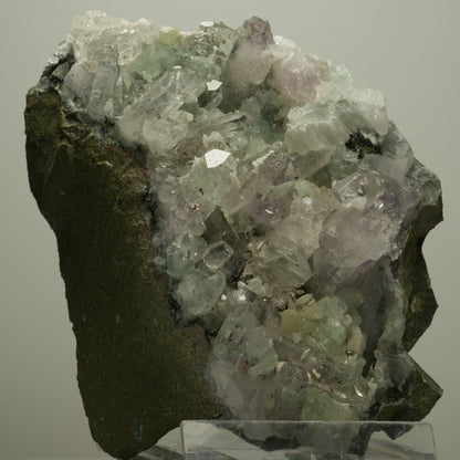 XL Harlekin Amethyst, Prehnit, Calcit, Epidot auf Matrix Streep Mine, Namibia 128*101*63mm #14494