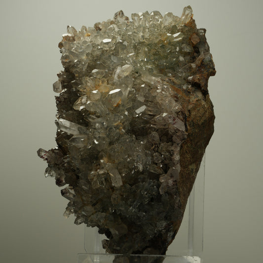 XL Harlekin Starburst Quarz mit Analcim auf Matrix Streep Mine, Namibia 140*87*58mm #14495