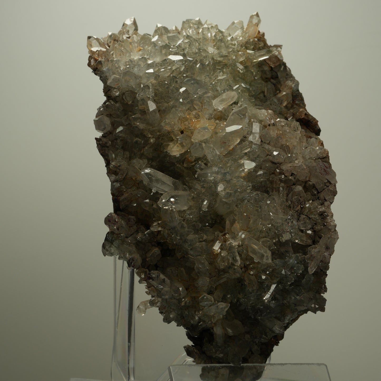 XL Harlekin Starburst Quarz mit Analcim auf Matrix Streep Mine, Namibia 140*87*58mm #14495