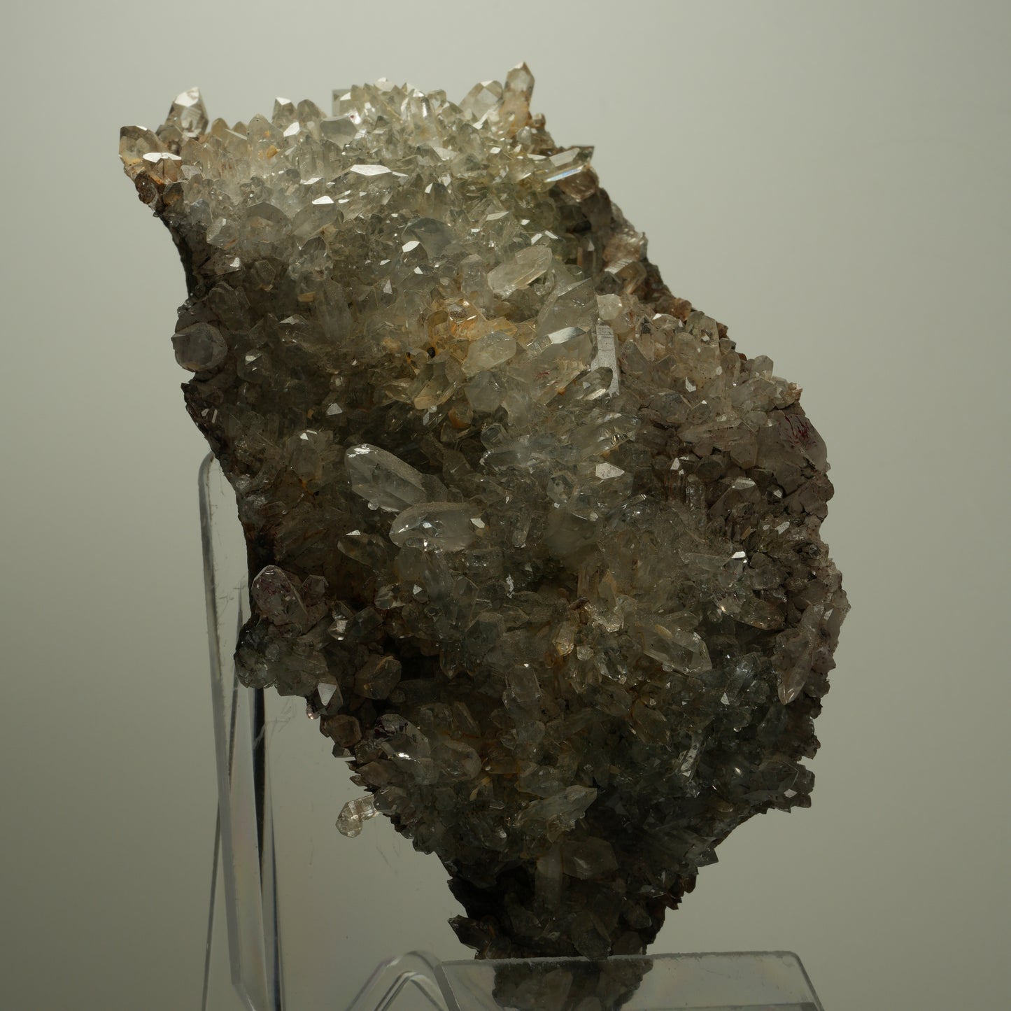 XL Harlekin Starburst Quarz mit Analcim auf Matrix Streep Mine, Namibia 140*87*58mm #14495