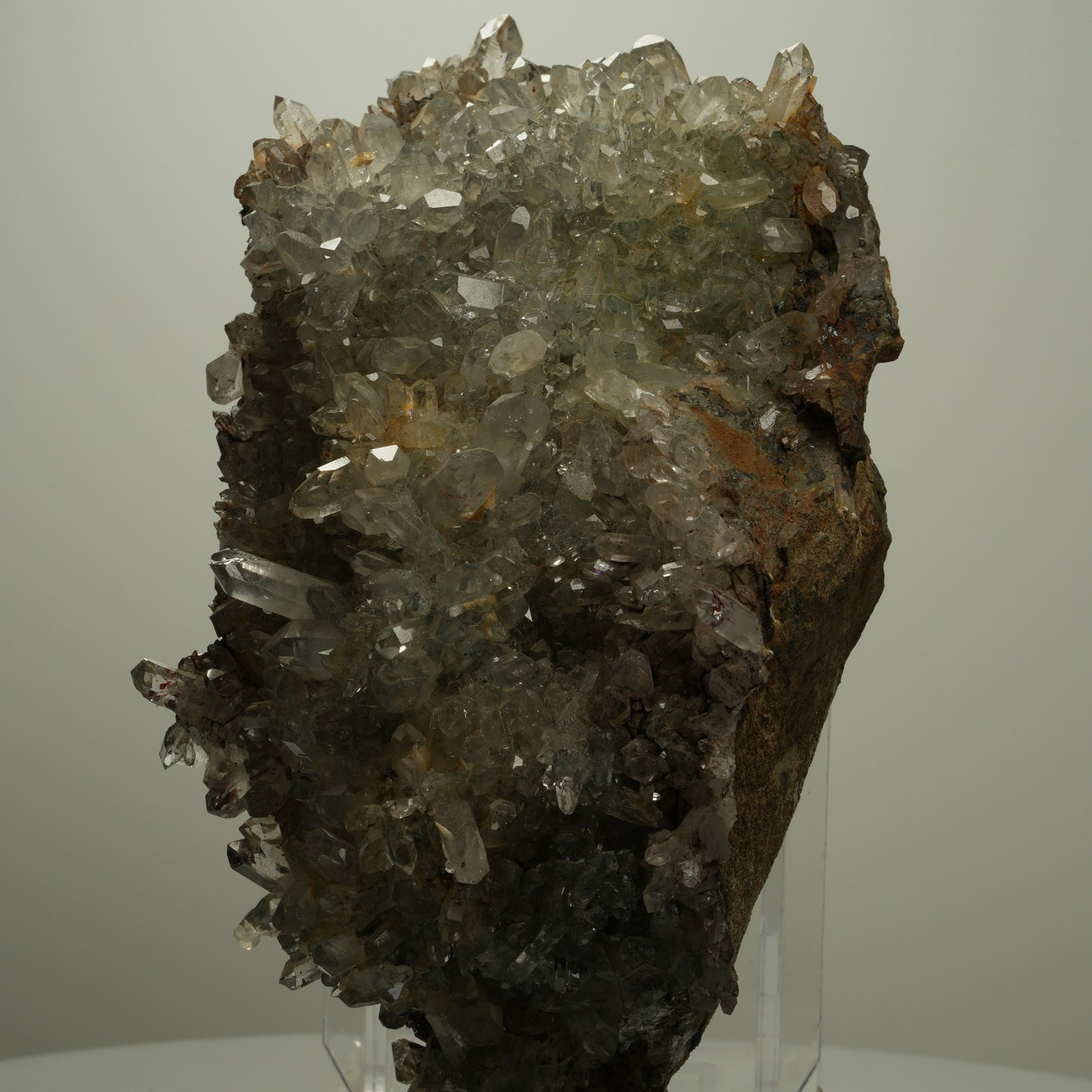 XL Harlekin Starburst Quarz mit Analcim auf Matrix Streep Mine, Namibia 140*87*58mm #14495