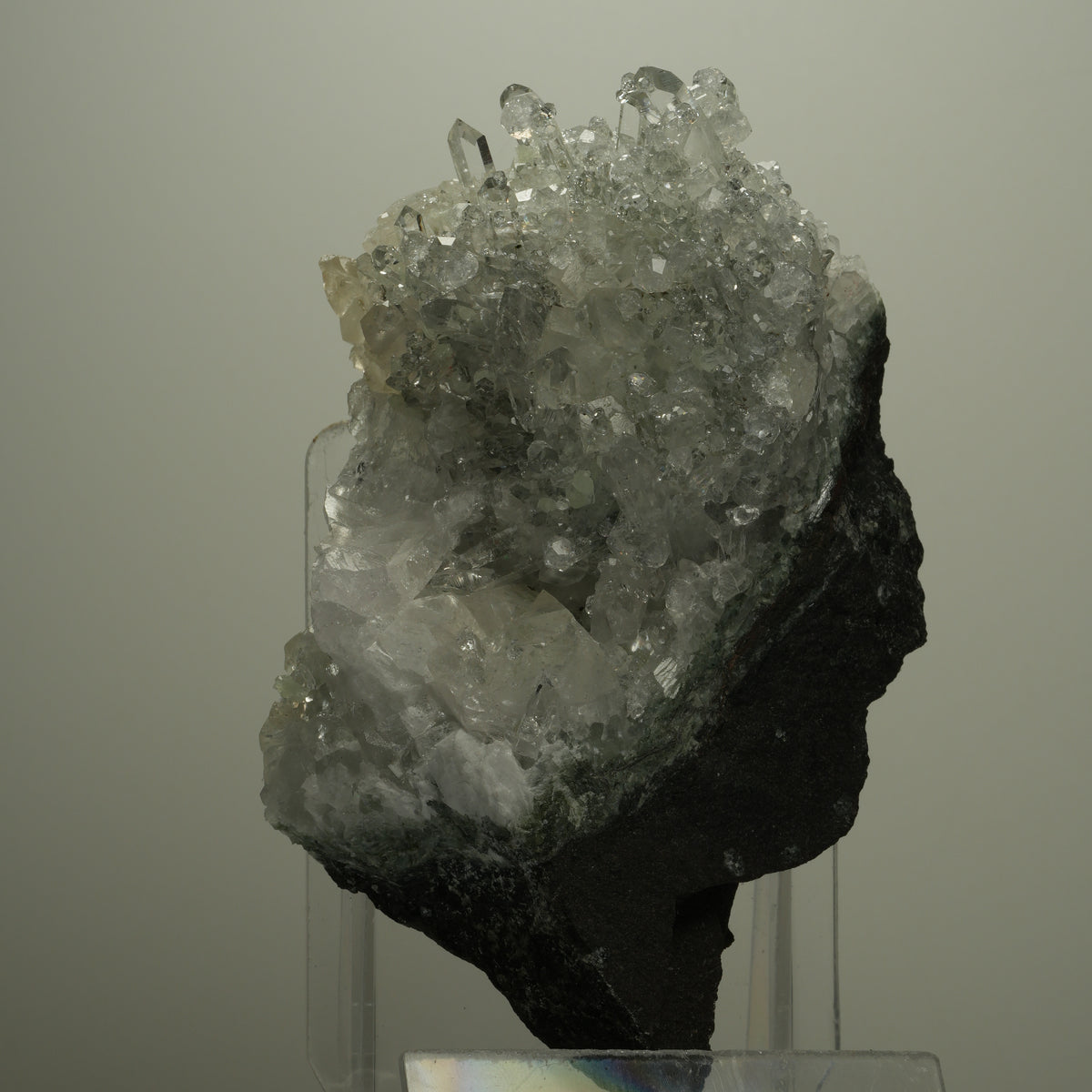 XL Starburst Quarz, Calcit, Analcim, Prehnit auf Matrix Streep Mine, Namibia 94*58*70mm #14496
