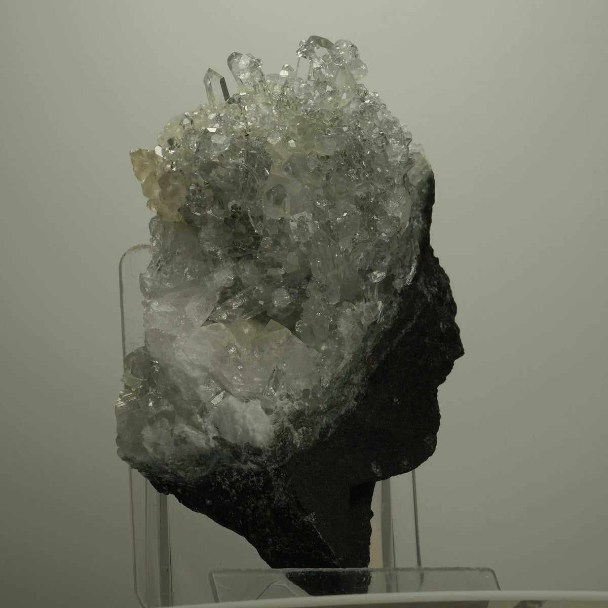 XL Starburst Quarz, Calcit, Analcim, Prehnit auf Matrix Streep Mine, Namibia 94*58*70mm #14496