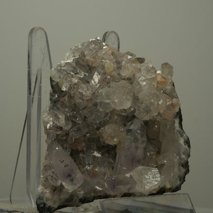 XL Harlekin Starburst Amethyst, Calcit, Prehnit auf Matrix Streep Mine Namibia 108*77*44mm #14498