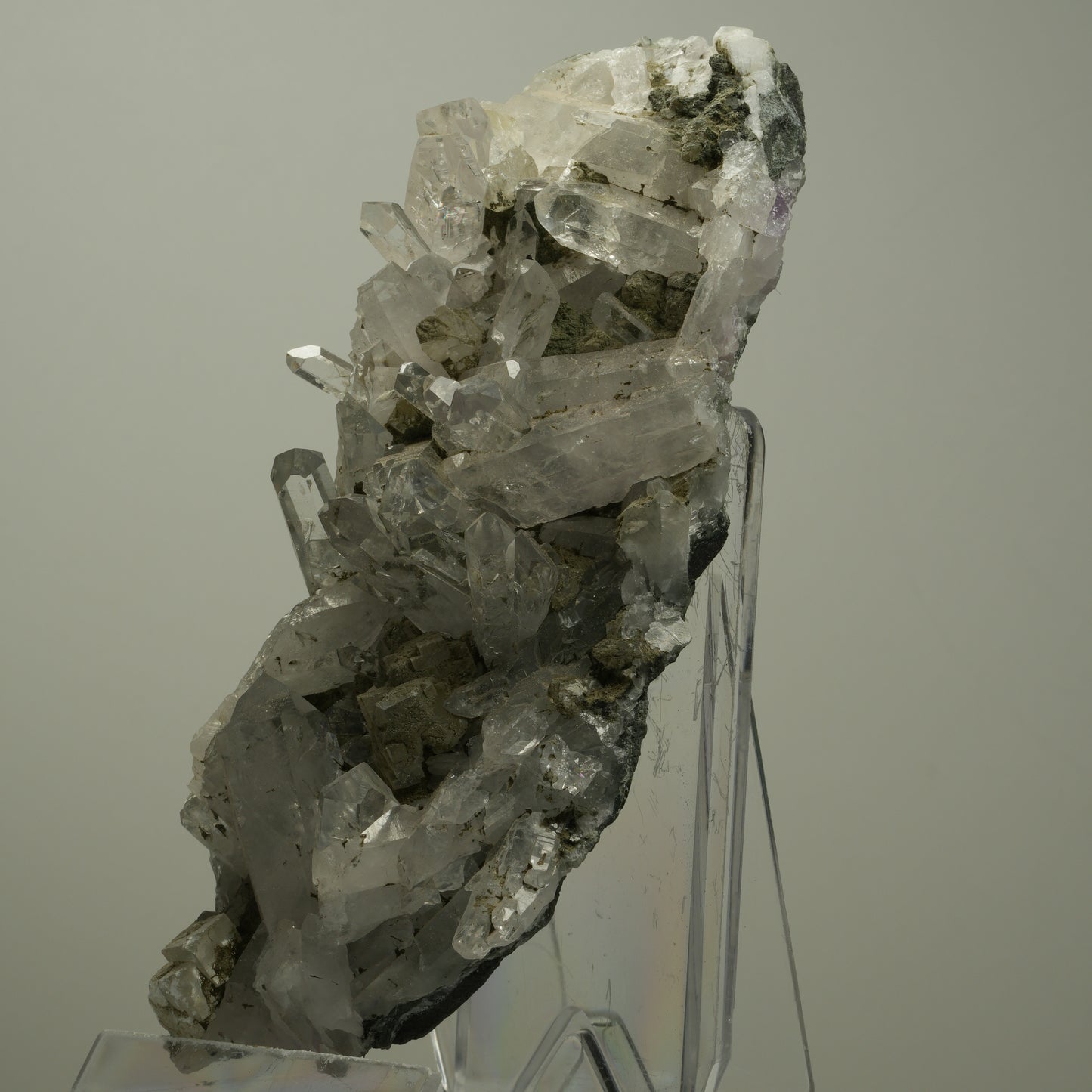 XL Starburst Quarz, Calcit, Epidot auf Matrix Streep Mine, Namibia 130*51*46mm #14499