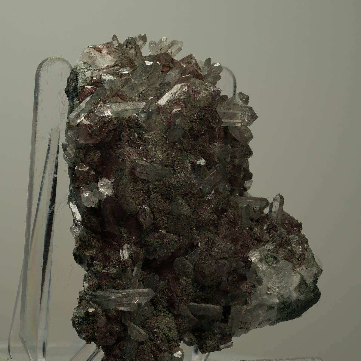 Starburst Quarz, Calcit, Epidot, Eisen auf Matrix Streep Mine Namibia 89*68*32mm #14500