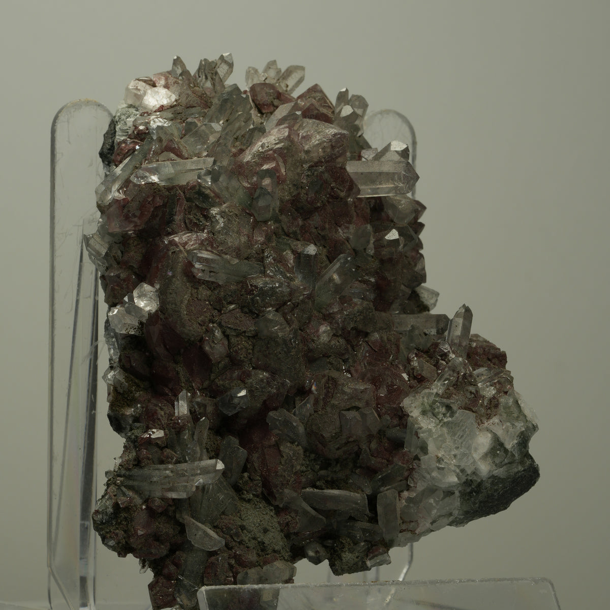 Starburst Quarz, Calcit, Epidot, Eisen auf Matrix Streep Mine Namibia 89*68*32mm #14500