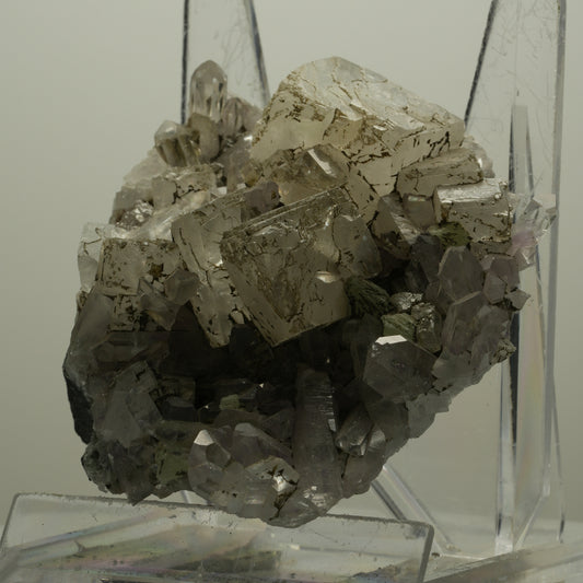 Starburst Amethyst, Calcit, Prehnit, Epidot auf Matrix Streep Mine Namibia 70*68*29mm #14501