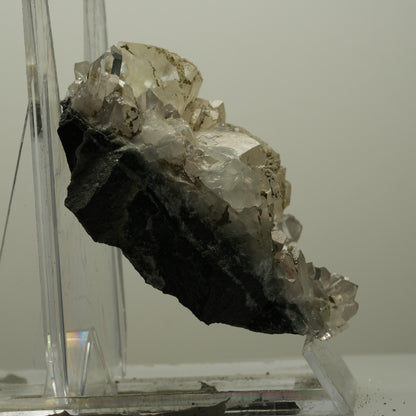 Starburst Amethyst, Calcit, Prehnit, Epidot auf Matrix Streep Mine Namibia 70*68*29mm #14501