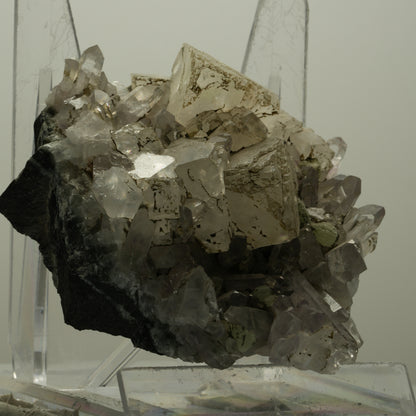 Starburst Amethyst, Calcit, Prehnit, Epidot auf Matrix Streep Mine Namibia 70*68*29mm #14501