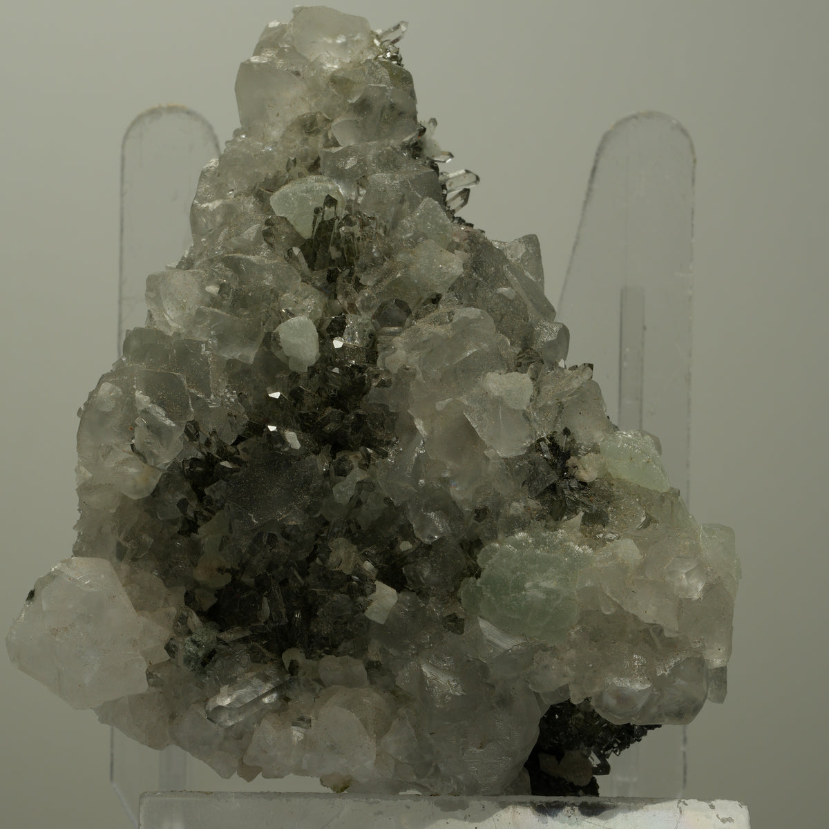 Starburst Quarz, Calcit, Prehnit, Epidot auf Matrix Streep Mine Namibia 79*70*49mm #14502