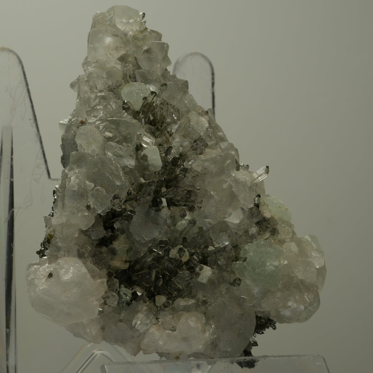 Starburst Quarz, Calcit, Prehnit, Epidot auf Matrix Streep Mine Namibia 79*70*49mm #14502