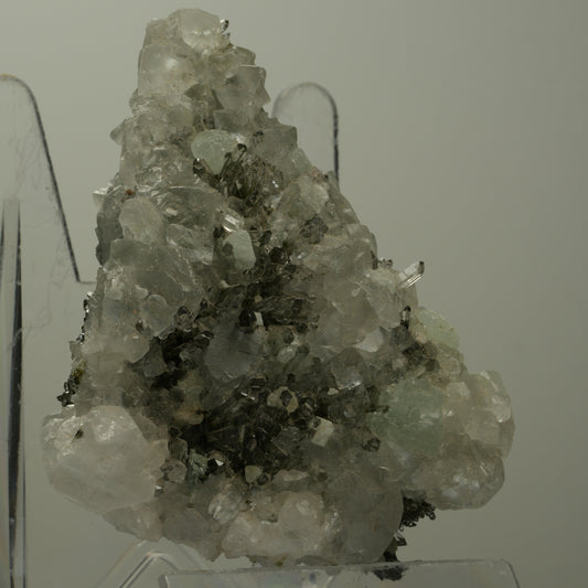 Starburst Quarz, Calcit, Prehnit, Epidot auf Matrix Streep Mine Namibia 79*70*49mm #14502
