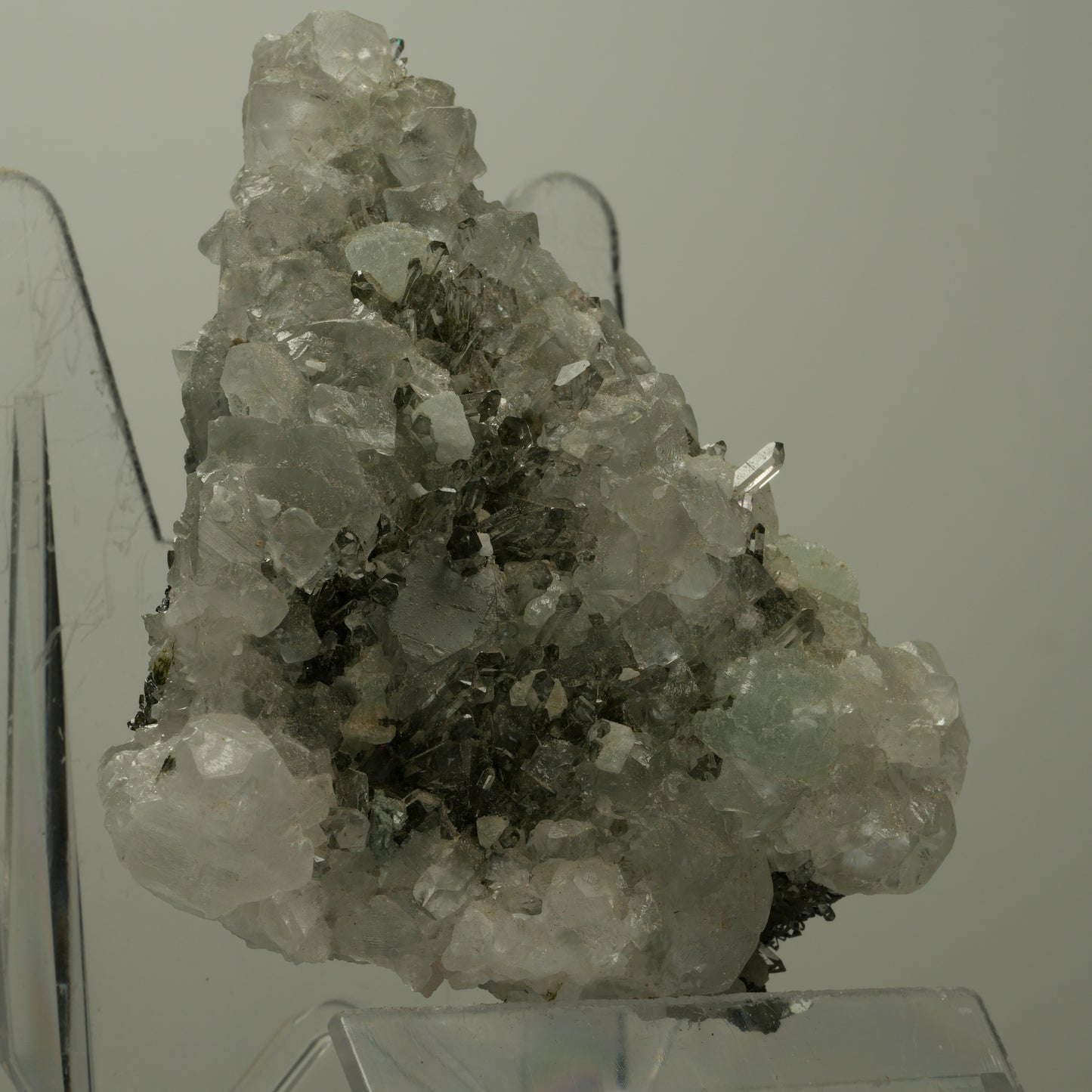 Starburst Quarz, Calcit, Prehnit, Epidot auf Matrix Streep Mine Namibia 79*70*49mm #14502