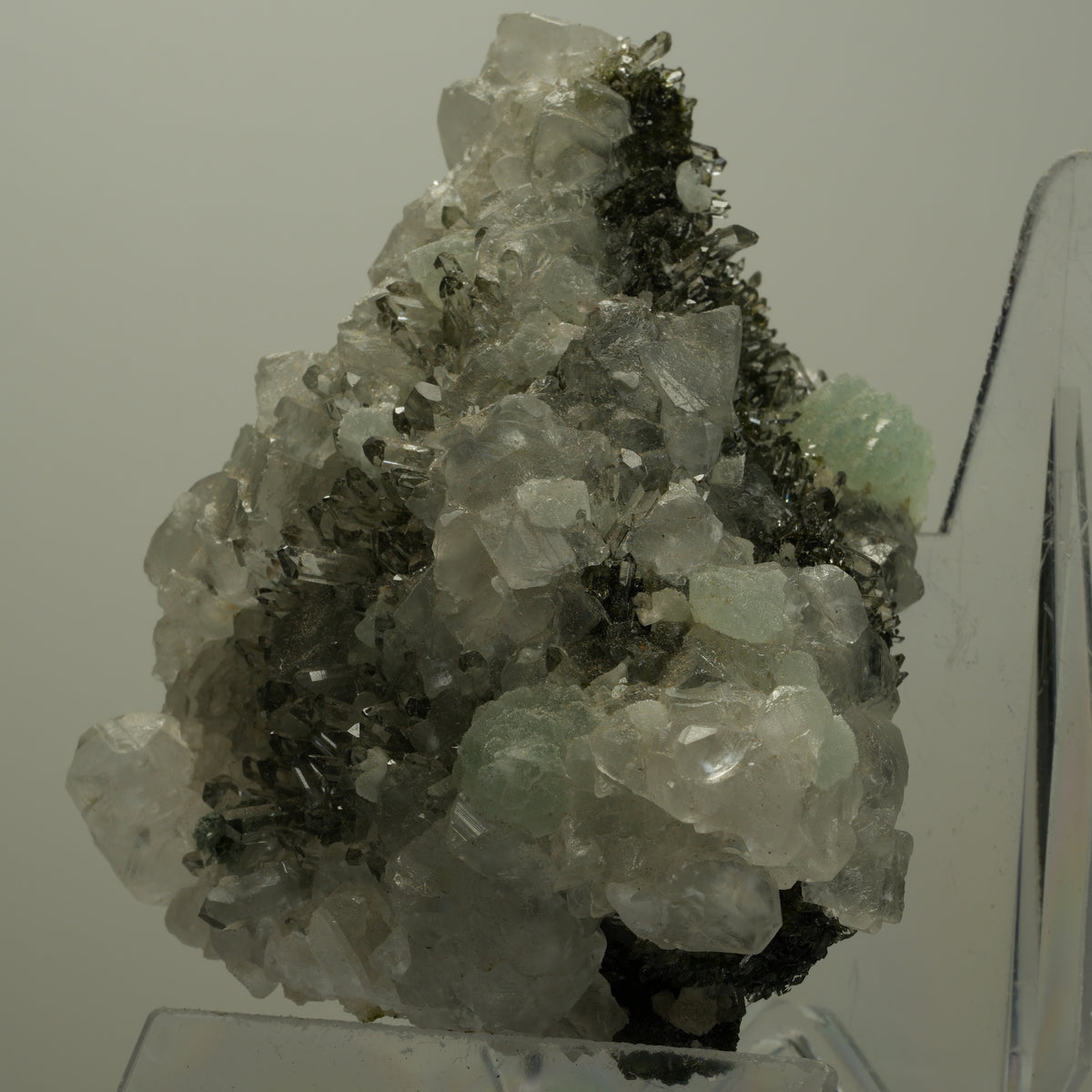 Starburst Quarz, Calcit, Prehnit, Epidot auf Matrix Streep Mine Namibia 79*70*49mm #14502