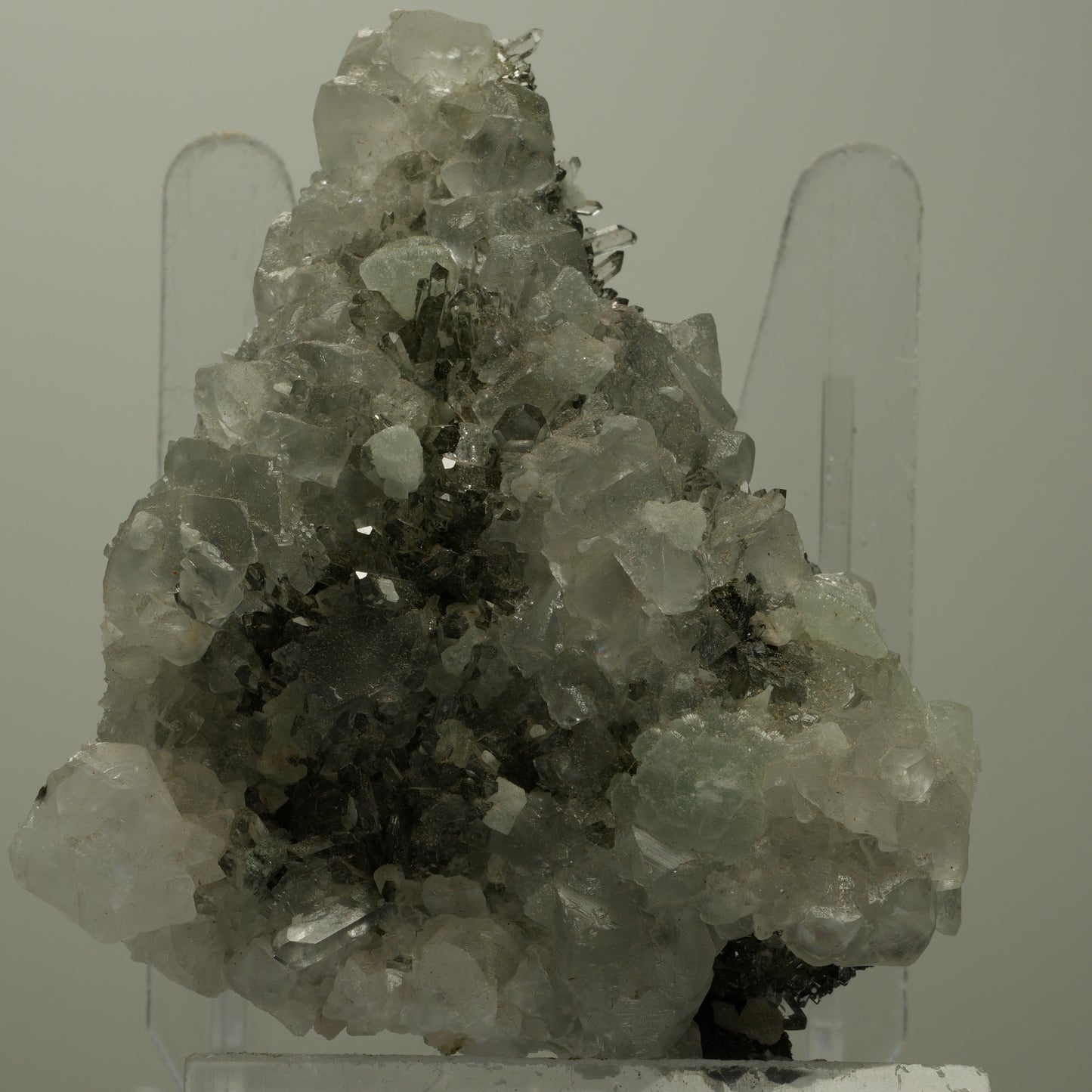 Starburst Quarz, Calcit, Prehnit, Epidot auf Matrix Streep Mine Namibia 79*70*49mm #14502