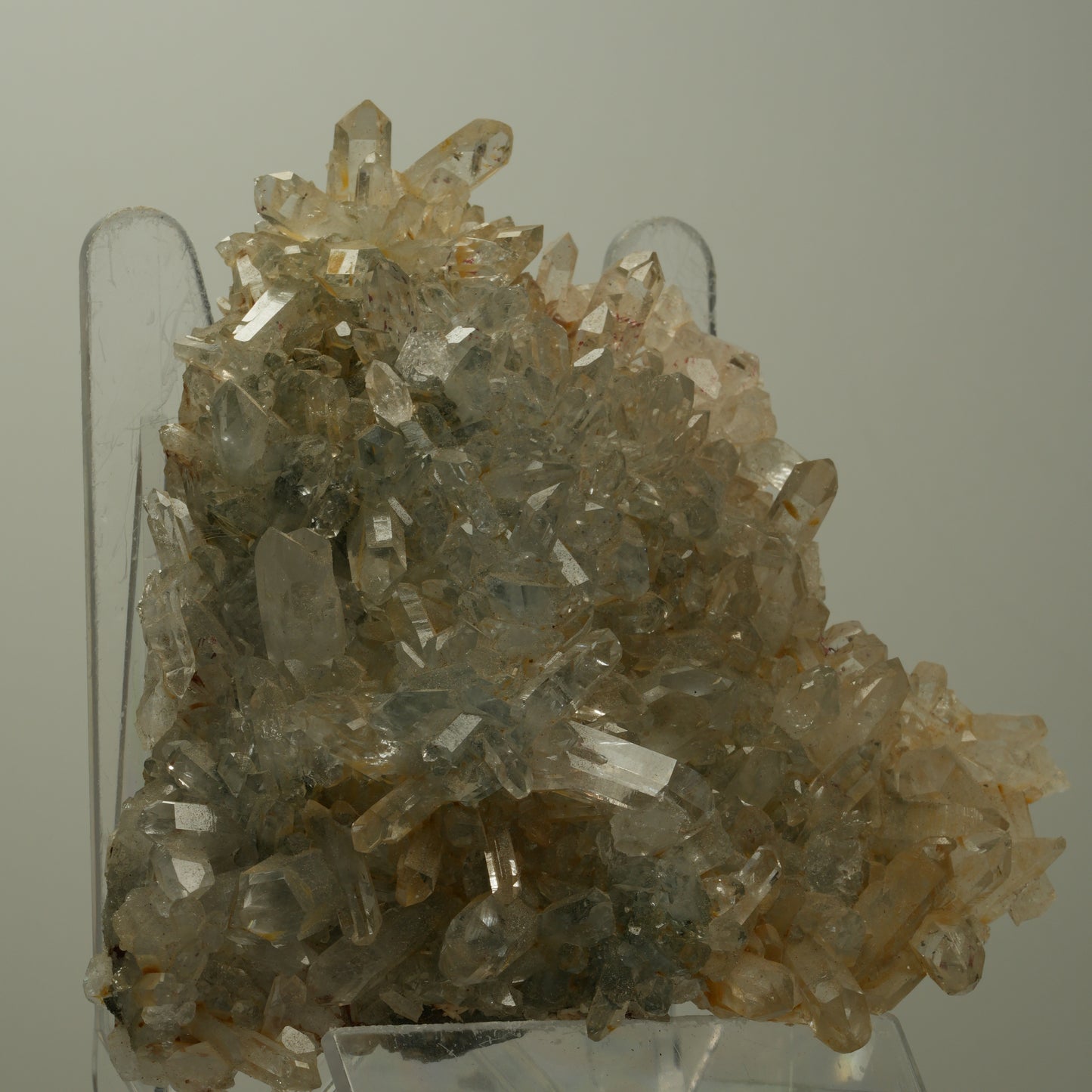 XL Harlekin Starburst Quarz mit Analcim, Stilbit auf Matrix Streep Mine Namibia 95*93*25mm #14503