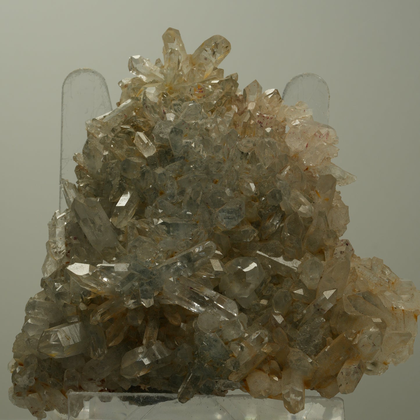 XL Harlekin Starburst Quarz mit Analcim, Stilbit auf Matrix Streep Mine Namibia 95*93*25mm #14503