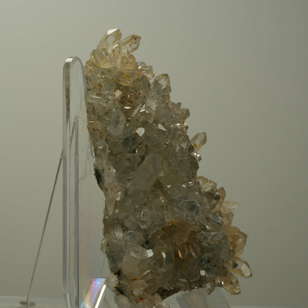 XL Harlekin Starburst Quarz mit Analcim, Stilbit auf Matrix Streep Mine Namibia 95*93*25mm #14503