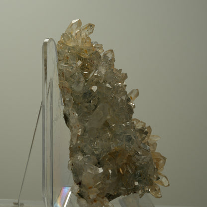 XL Harlekin Starburst Quarz mit Analcim, Stilbit auf Matrix Streep Mine Namibia 95*93*25mm #14503