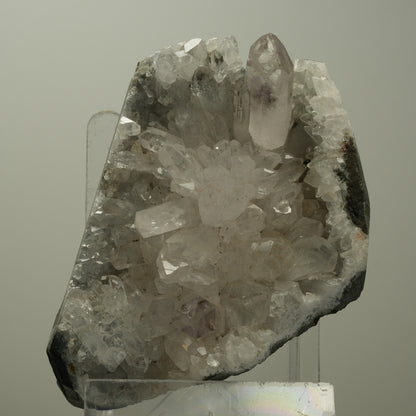 XL Starburst Phantom Amethyst, Calcit, Hämatit auf Matrix Streep Mine Namibia 96*72*41mm #14505