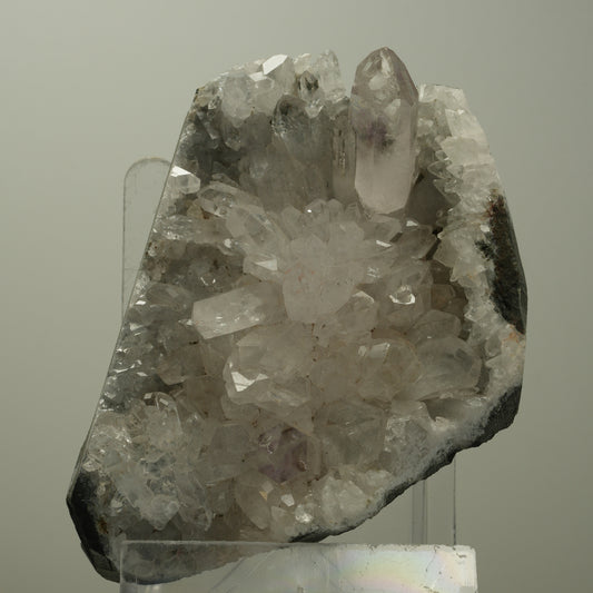 XL Starburst Phantom Amethyst, Calcit, Hämatit auf Matrix Streep Mine Namibia 96*72*41mm #14505