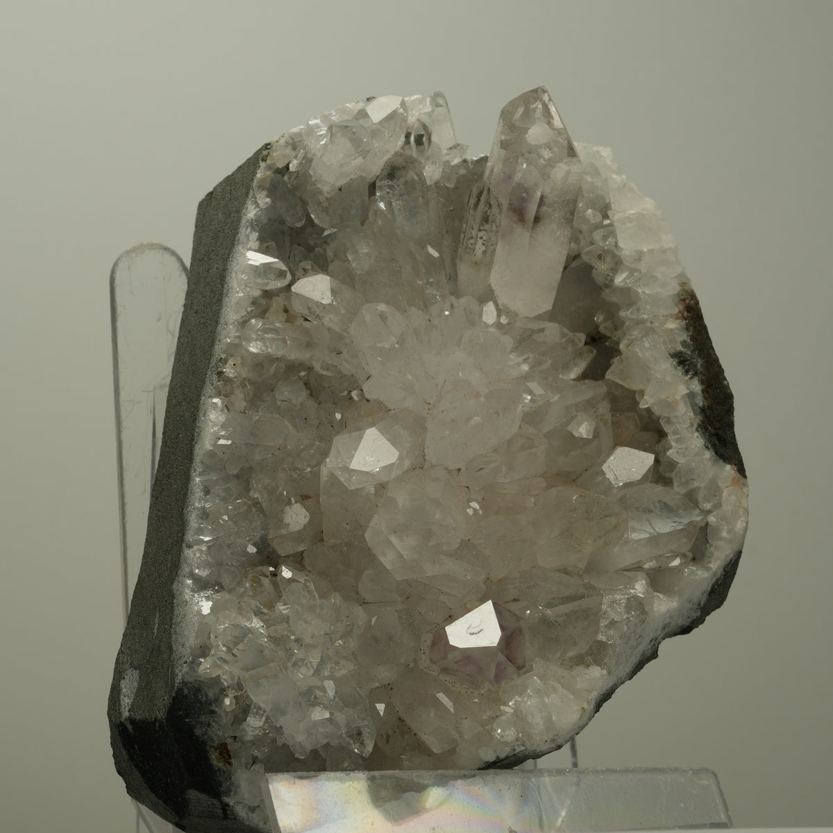 XL Starburst Phantom Amethyst, Calcit, Hämatit auf Matrix Streep Mine Namibia 96*72*41mm #14505