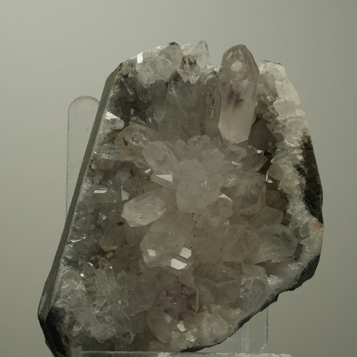 XL Starburst Phantom Amethyst, Calcit, Hämatit auf Matrix Streep Mine Namibia 96*72*41mm #14505