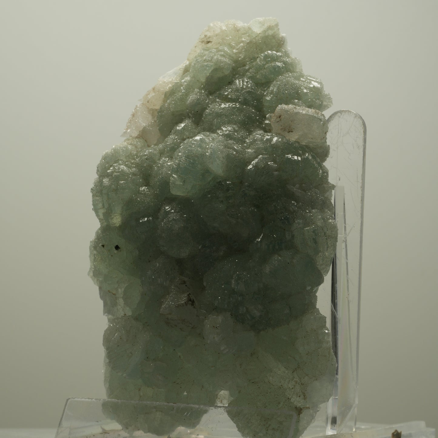 Große Prehnit, Calcit, Epidot Stufe Streep Mine, Goboboseb, Namibia 109*61*23mm #14506