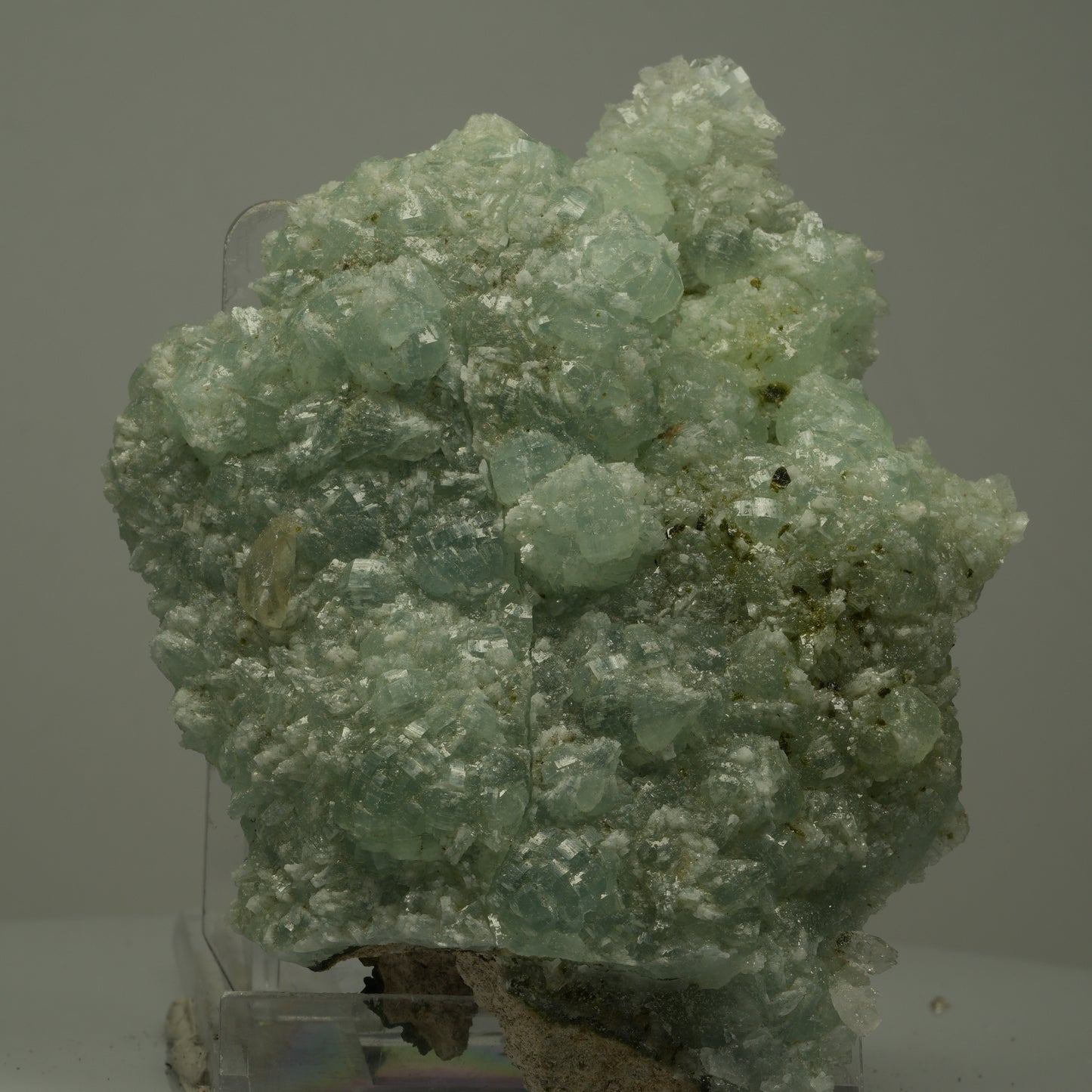 Große Prehnit, Calcit, Epidot Stufe Streep Mine, Goboboseb, Namibia 103*83*34mm #14507