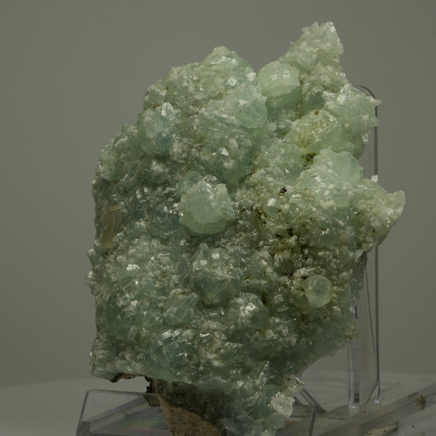 Große Prehnit, Calcit, Epidot Stufe Streep Mine, Goboboseb, Namibia 103*83*34mm #14507