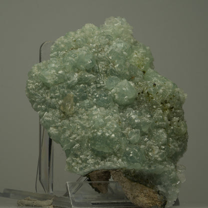 Große Prehnit, Calcit, Epidot Stufe Streep Mine, Goboboseb, Namibia 103*83*34mm #14507