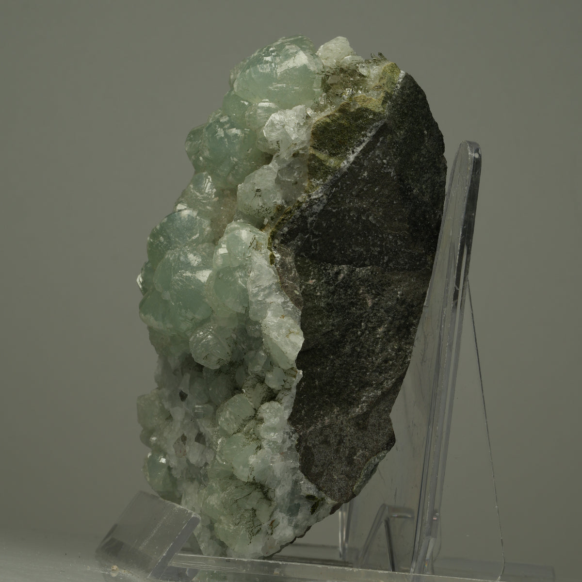 Große Starburst Quarz, Prehnit Epidot auf Matrix Streep Mine Namibia 102*57*53mm #14508