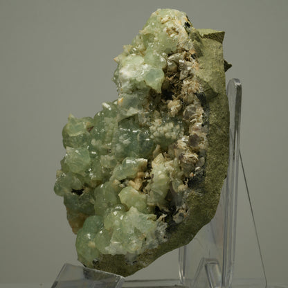 XL Quarz, Prehnit, Epidot auf Matrix Streep Mine, Goboboseb, Namibia 101*68*56mm #14510