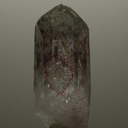 Enhydro Lemurian Harlekin Phantom Amethyst Prehnit Epidot, 4x Blase Streep Mine Namibia 68*27*25mm #14513