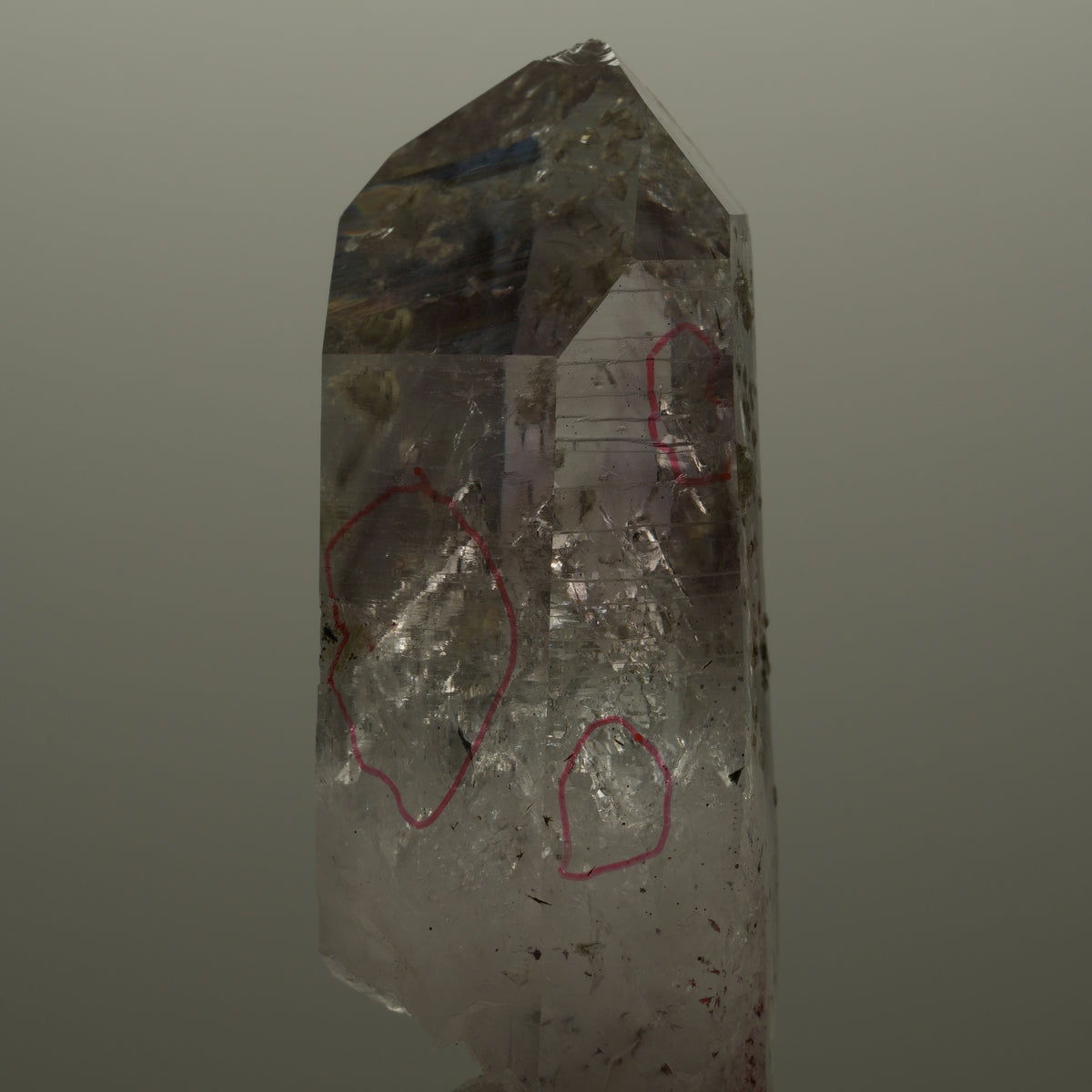 Enhydro Lemurian Harlekin Phantom Amethyst Prehnit Epidot, 4x Blase Streep Mine Namibia 68*27*25mm #14513