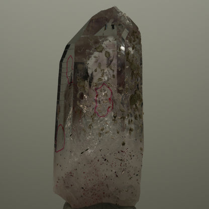 Enhydro Lemurian Harlekin Phantom Amethyst Prehnit Epidot, 4x Blase Streep Mine Namibia 68*27*25mm #14513