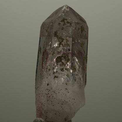 Enhydro Lemurian Harlekin Phantom Amethyst Prehnit Epidot, 4x Blase Streep Mine Namibia 68*27*25mm #14513