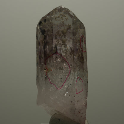 Enhydro Lemurian Harlekin Phantom Amethyst Prehnit Epidot, 4x Blase Streep Mine Namibia 68*27*25mm #14513