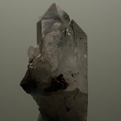 Enhydro Phantom Amethyst Gruppe, Analcim, Hämatit, 1x Blase Streep Mine Namibia 67*33*29mm #14514