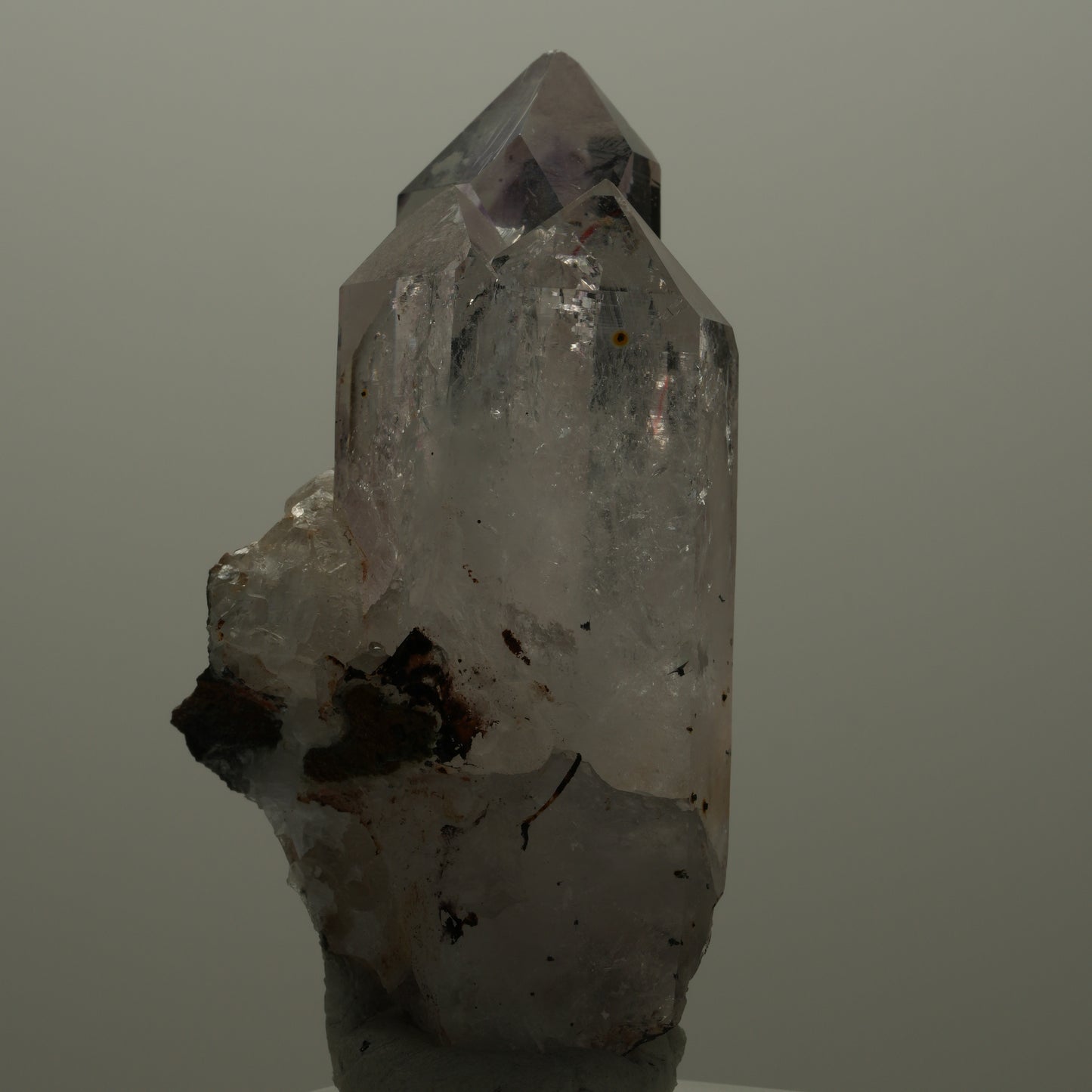 Enhydro Phantom Amethyst Gruppe, Analcim, Hämatit, 1x Blase Streep Mine Namibia 67*33*29mm #14514